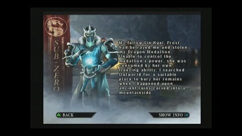 Mortal Kombat Deception (PS2) - Sub-Zero - Arcade Mode