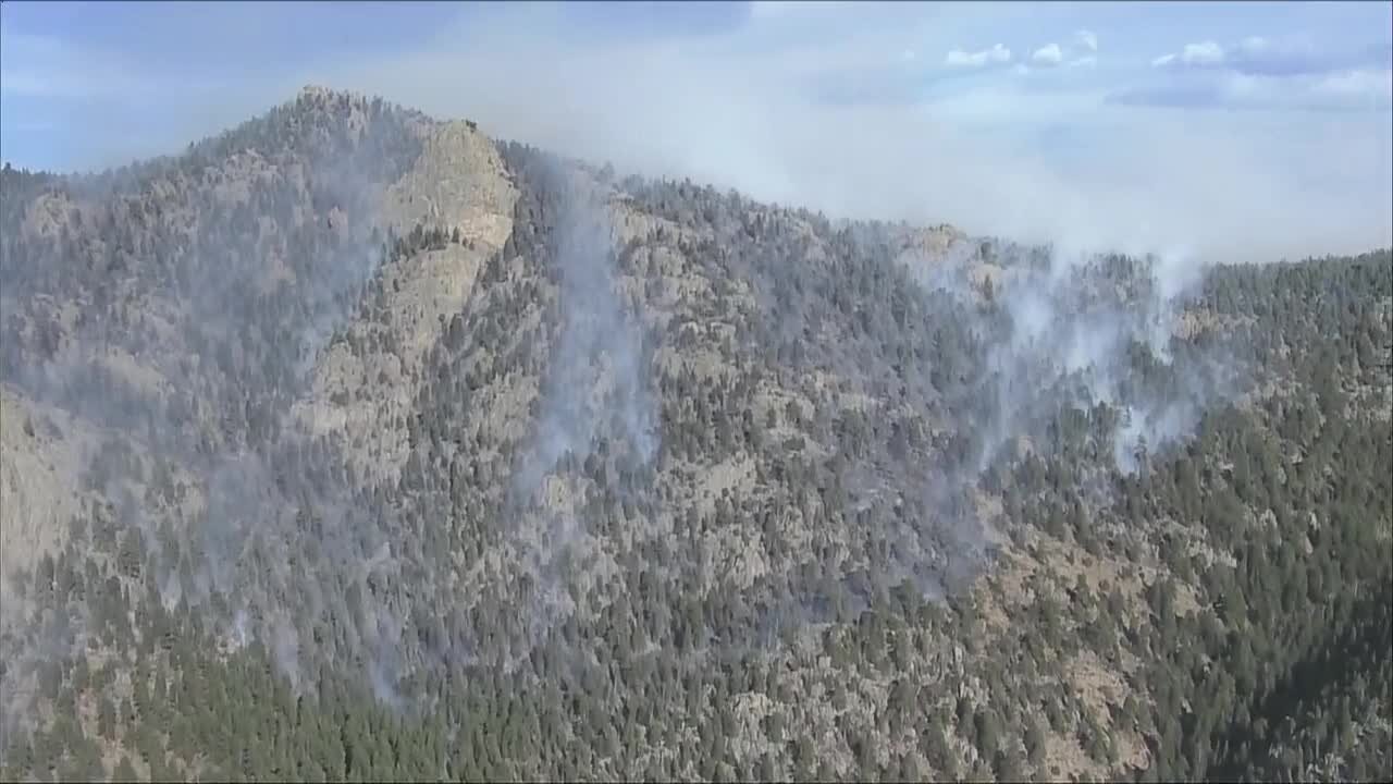 AIRTRACKER7 flies over Kruger Rock Fire in Larimer County