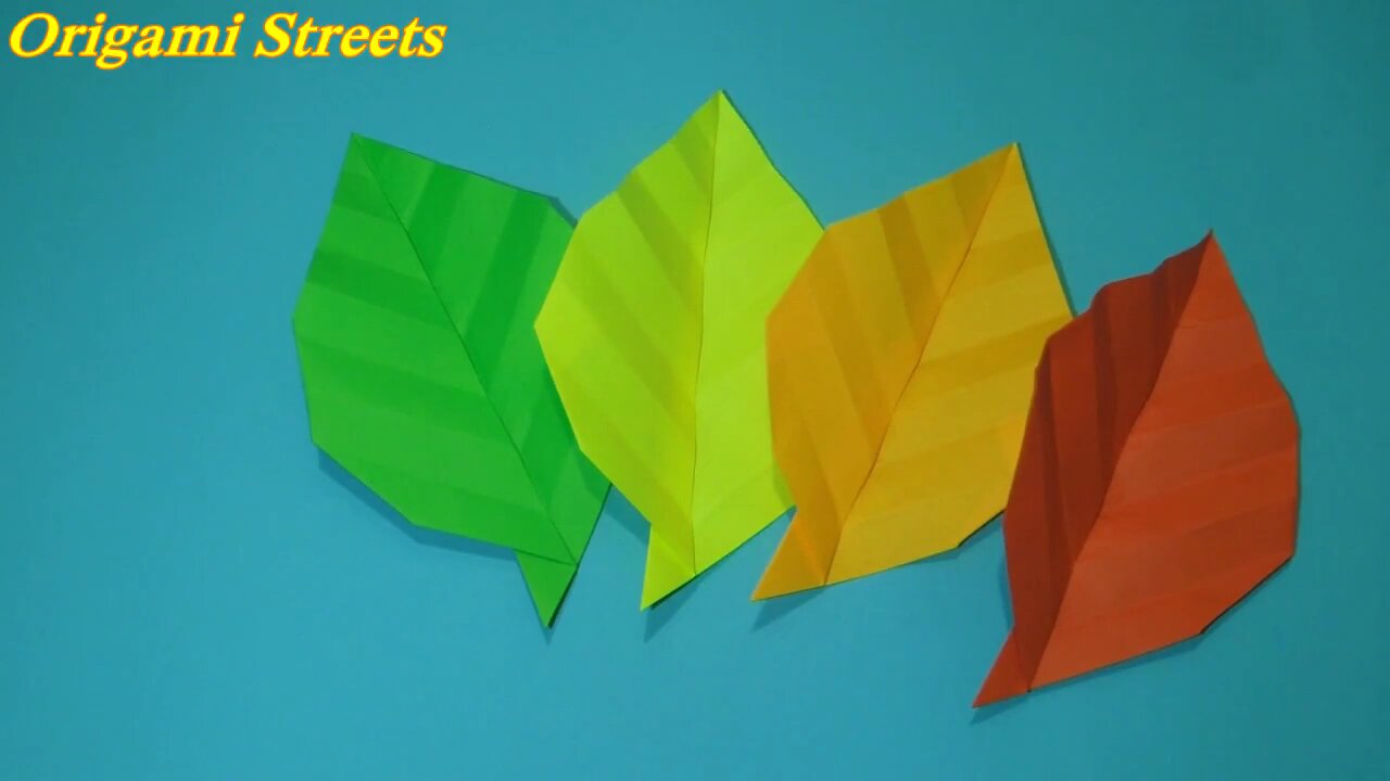 How to make leaves out of paper. Origami tree leaves