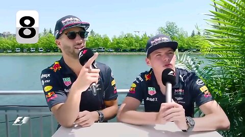 LOL CLIPS Daniel Ricciardo and Max Verstappen