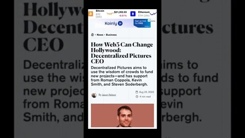 How Web3 Can Change Hollywood #cryptomash @AltcoinDaily @ConorKenny @BenjaminCowen @BitBoyCrypto