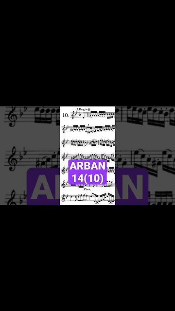 ARBAN 14 Characteristics Studies [10 - Allegro] - (Full with Piano accompaniment)