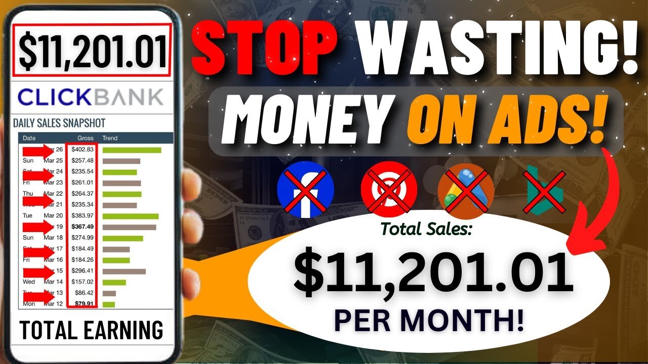 (NEW!) Unlimited FREE ADS Method To Make Upto +$11,201.00/MONTH || Clickbank Affiliate Marketing