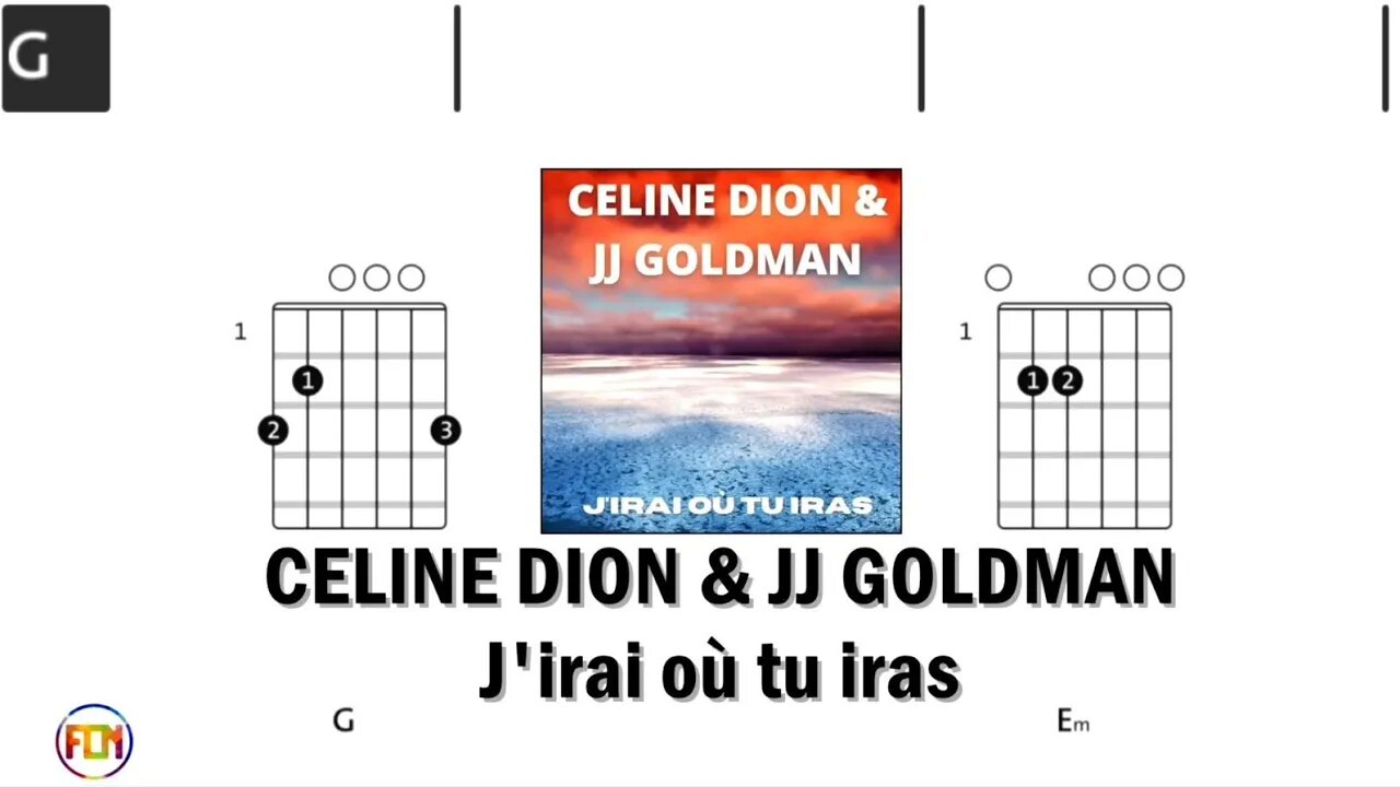 CELINE DION & JJ GOLDMAN J'irai où tu iras - Guitar Chords & Lyrics HD