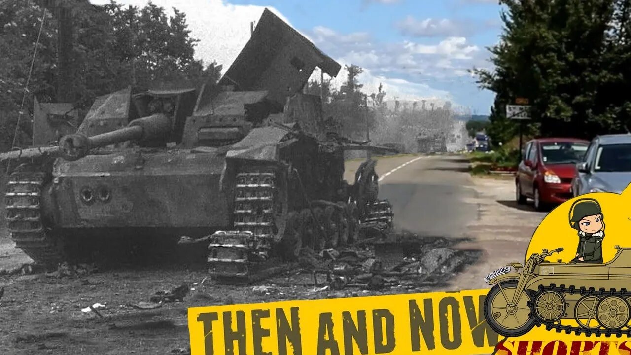 Destroyed StuG's Sainte-Mère-Eglise - Then and Now #shorts 26