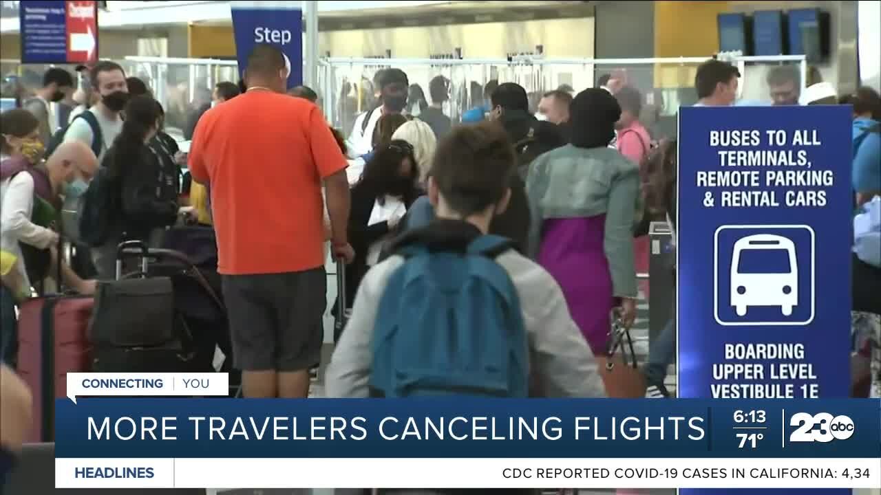 More travelers canceling flights