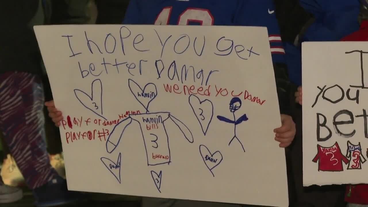 Community joins together to pray for Damar Hamlin