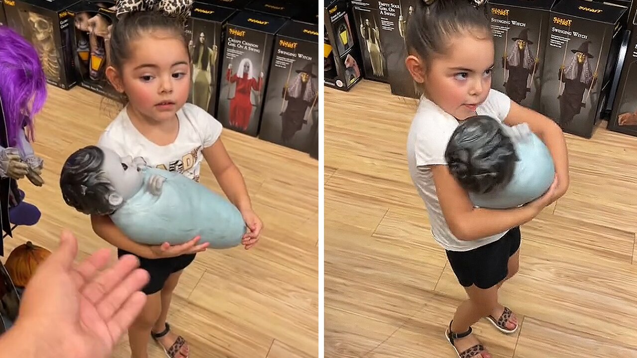 Little Girl Hilariously 'Fells In Love' In Zombie Baby