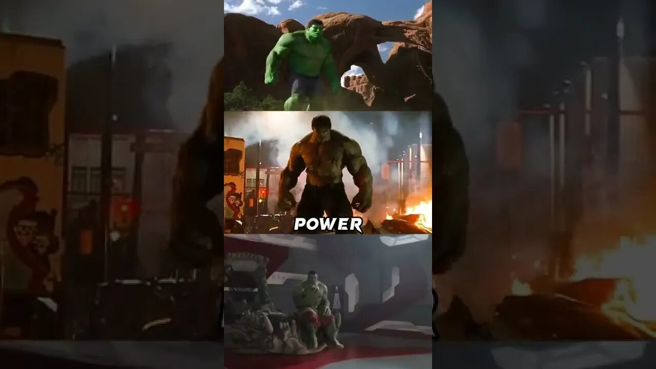 Hulk vs Incredible Hulk vs Avenger Hulk #marvel #shorts #hulk