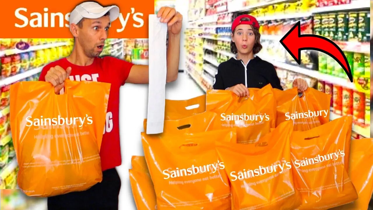 We let JOJO buy our WEEKLY FOOD SHOP! *grocery haul at SAINSBURYS