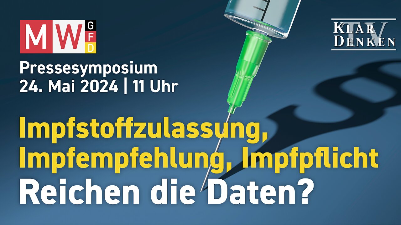 🔴💥LIVE Pressesymposium MWGFD - Impfstoffzulassung, Impfempfehlung, Impfpflicht - Reichen die Daten?💥