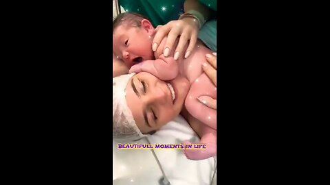 Mother Reaction to Newborn twins baby