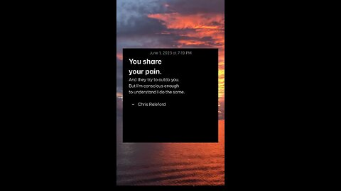 You share