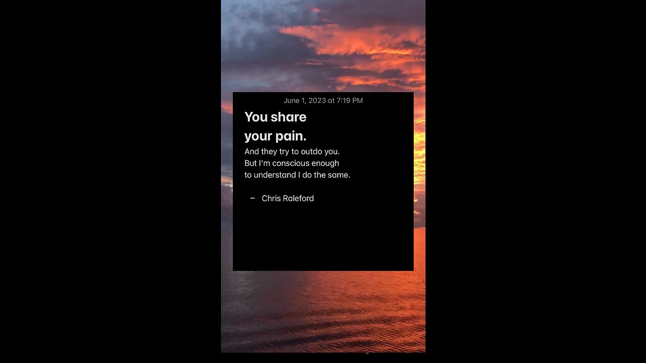 You share