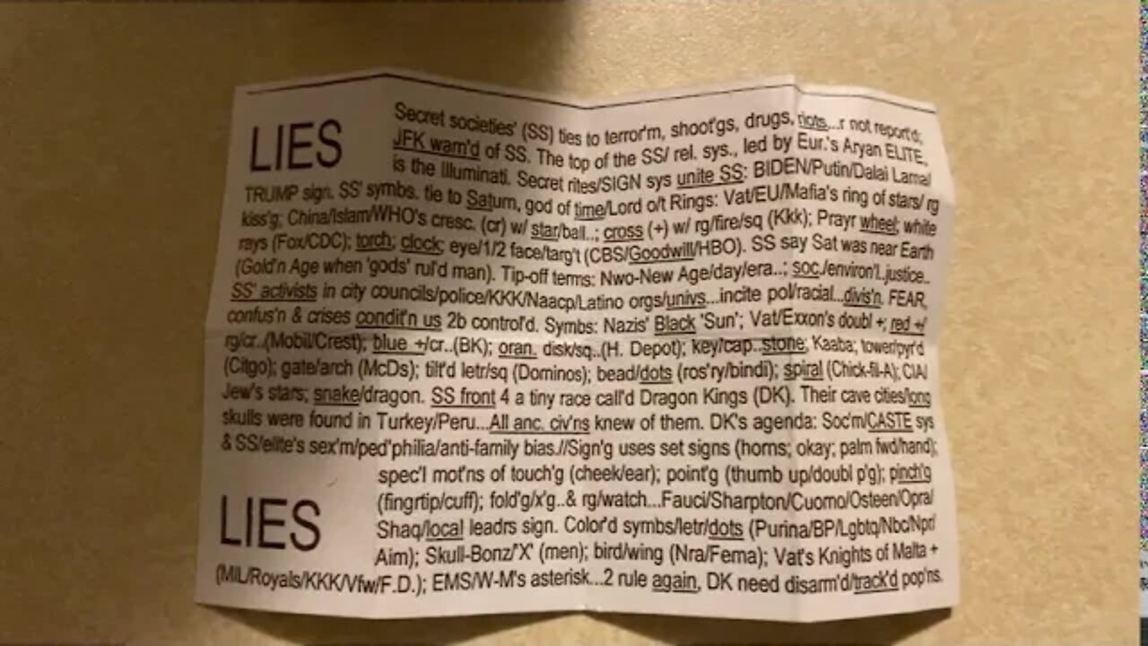 Weird conspiracy theory manifesto found in earwax removal kit