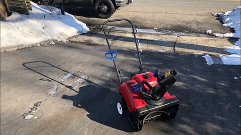 How To Start & Shut Off Your Toro 518 ZE 4 Cycle Gas Powered Single Sage Snow Blower