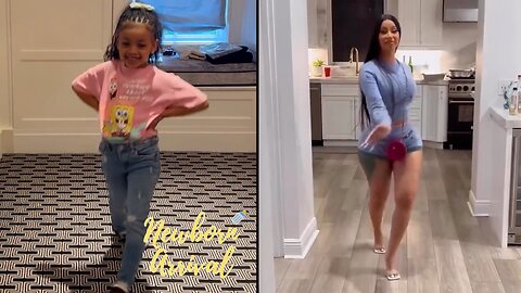 Cardi B Teaches Kulture How To Do A "Pretty Girl Walk" Like Mommy! 💃🏾