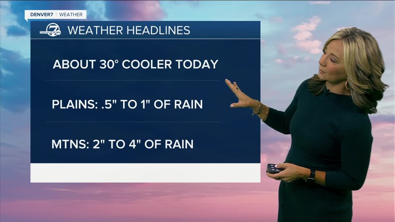 Wet, cooler conditions expected Wednesday afternoon