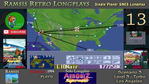 Aerobiz Supersonic | SNES | Level 3 | Scenario 3 | Los Angeles - Episode #13 | Longplay