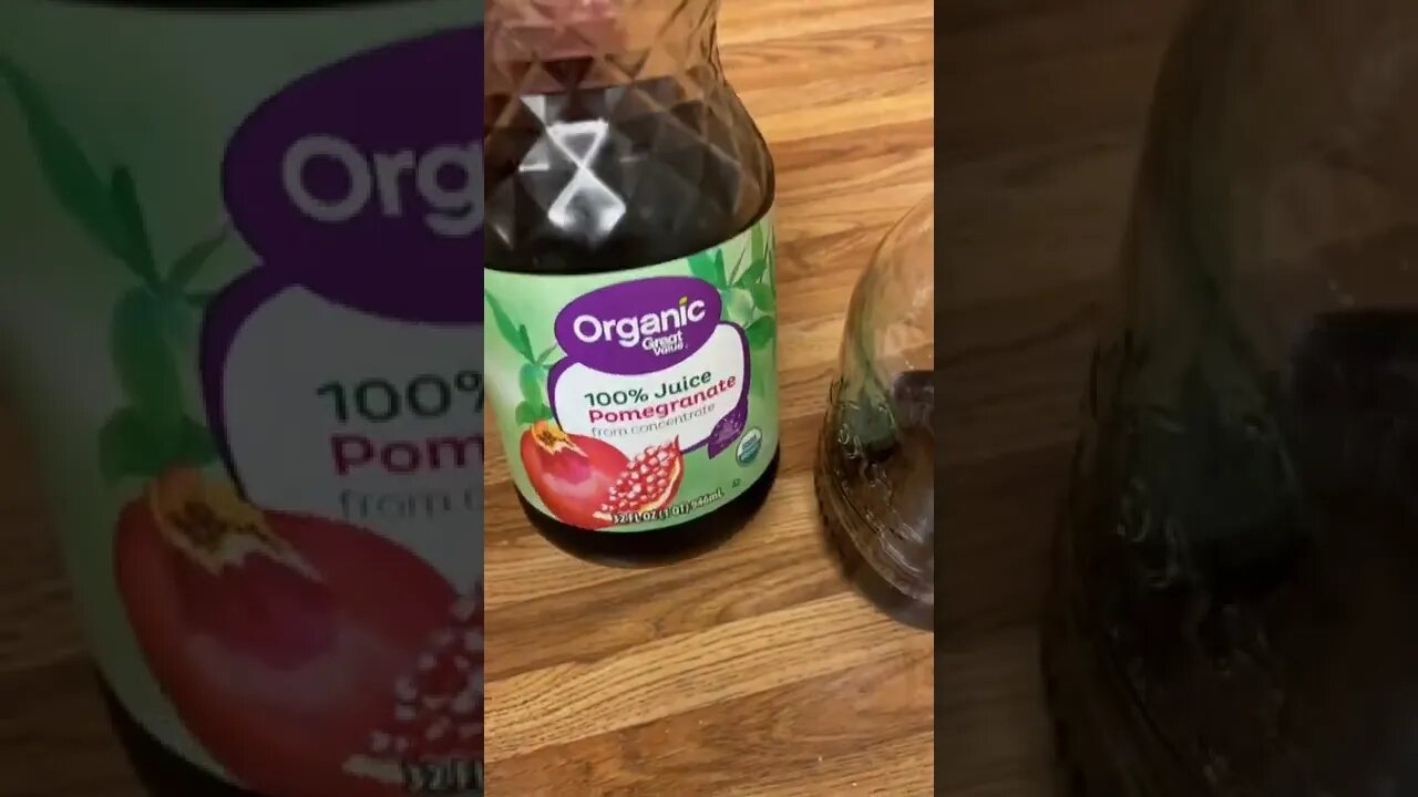 Enjoying Organic Pomegranate Juice