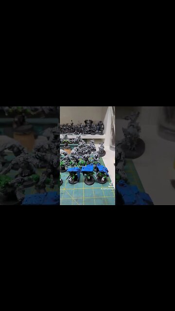 Got most of the Orks primed &dry brushed gray. They're coming along! #3dprinting #miniaturepainting