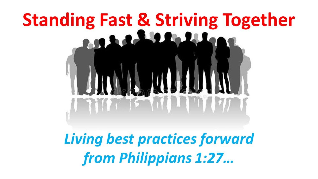 Sanding Fast and Striving Together, Pastor Dave Hansen