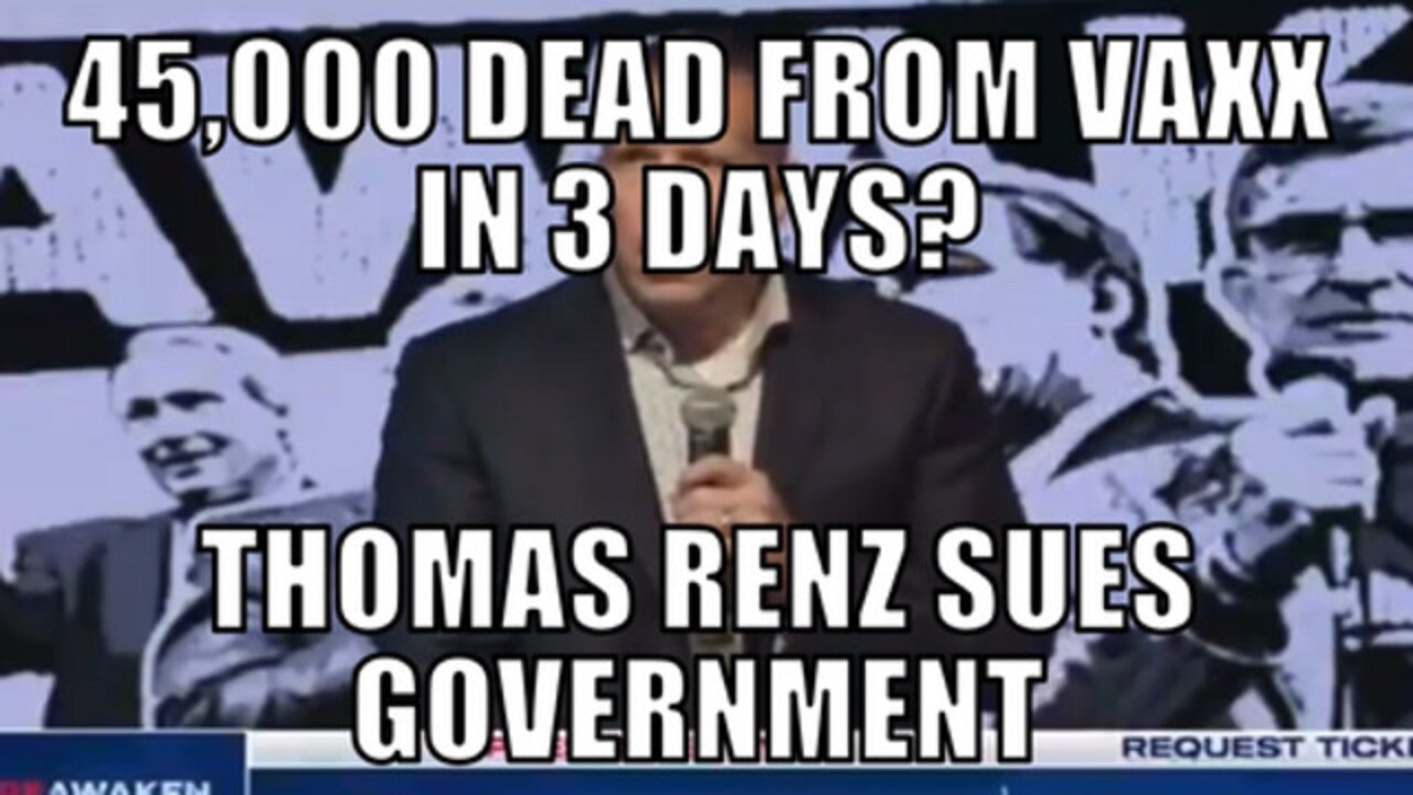 45,000 dead from vaccination in 3 days, lawyer Thomas Renz sues federal government