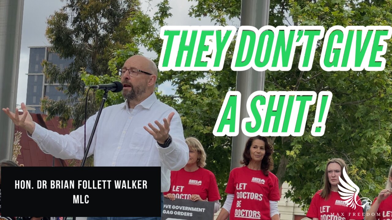 Member Of WA Parliament Speaks At The World Wide Rally For Freedom