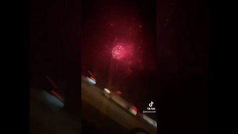 Pacific Coastal Highway Fireworks Show