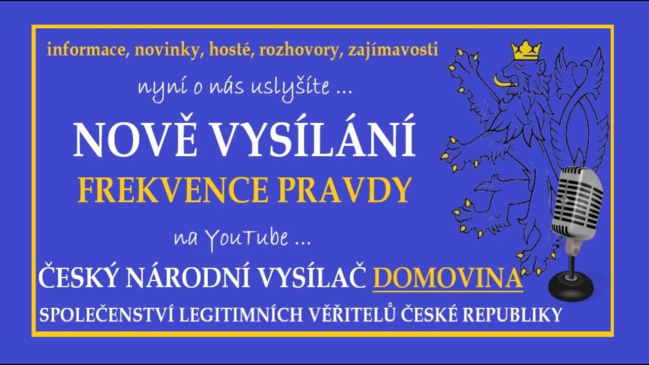 První vysílání Českého národního vysílače DOMOVINA