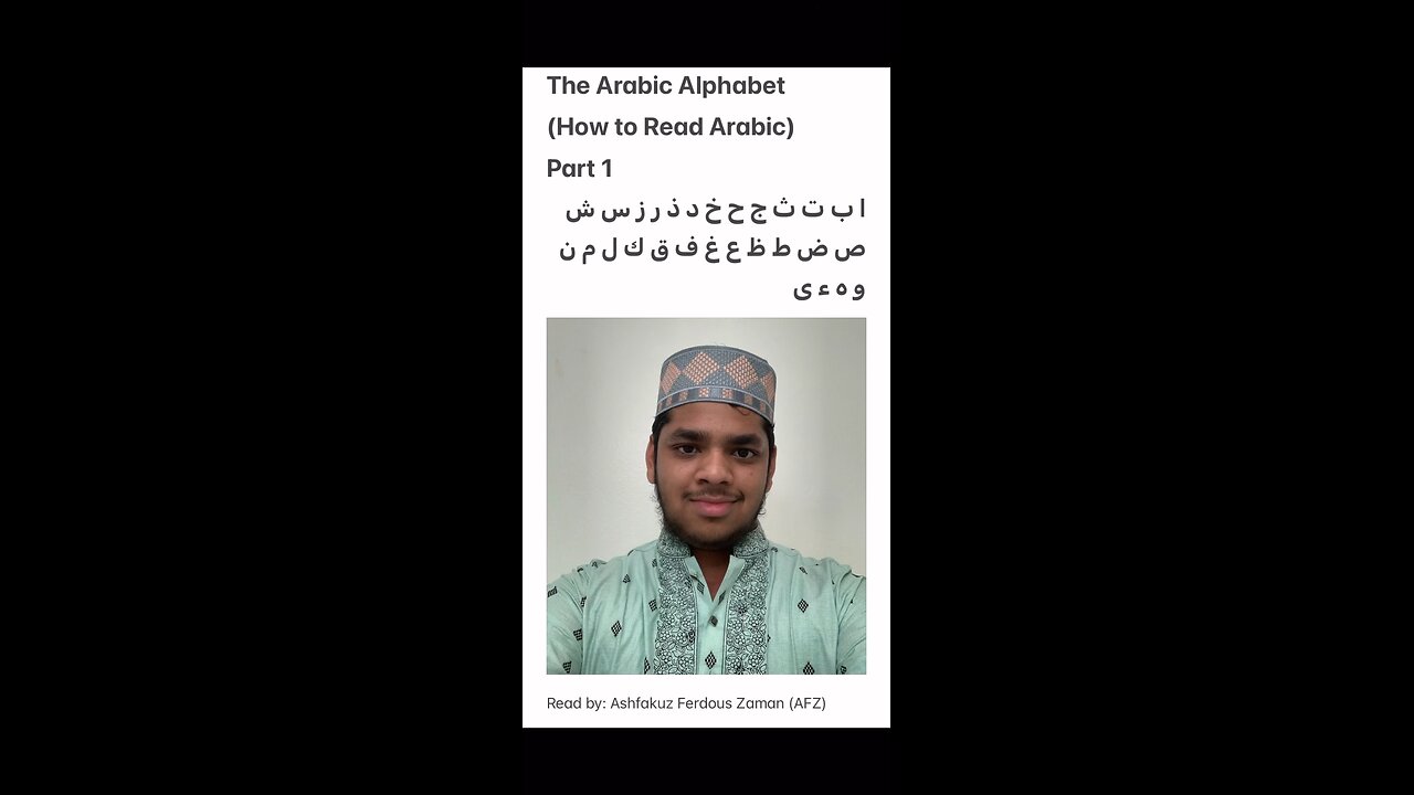 The Arabic Alphabet (How to Read Arabic) [PART 1]