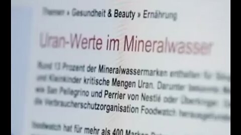 Uran im Mineralwasser ☢️🚰