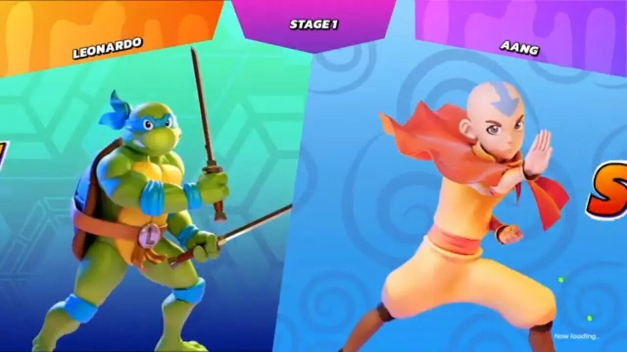 Nickelodeon All Star Brawl | Arcade Mode Stage 1 | Leonardo vs Aang