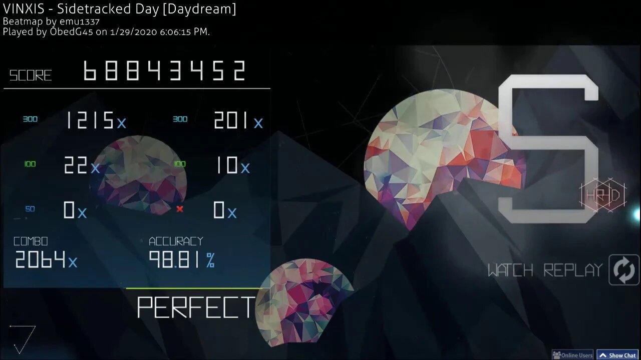 Osu! | VINXIS - Sidetracked Day [Daydream] 5.64* HDHR FC | MY NEW TOP PLAY [1/29/2020] (330pp)