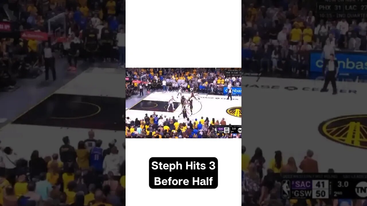 Steph Hits A HUGE 3 Before Half For Golden State