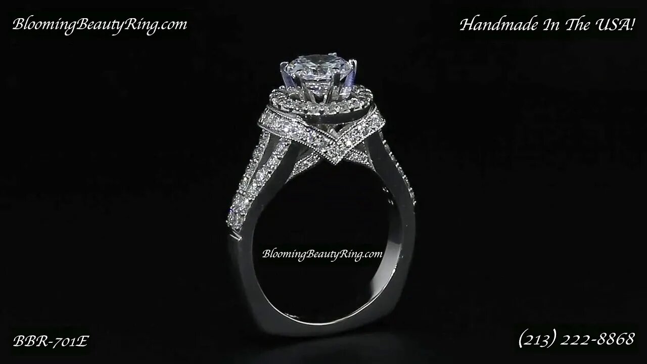 BBR-701E Diamond Engagement Ring By BloomingBeautyRing.com