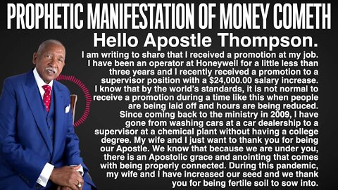 Prophetic Manifestation of Money Cometh - Testimony
