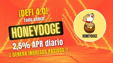 HONEYDOGE 🤑🤑 Genera 2.5% APR diario en la BSC RoyalPay FORK Ingresos Pasivos