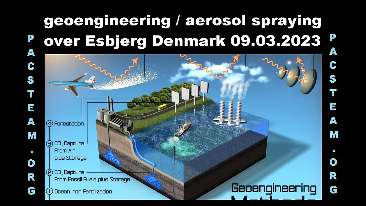 geoengineering / aerosol spraying over Esbjerg Denmark 09.03.2023