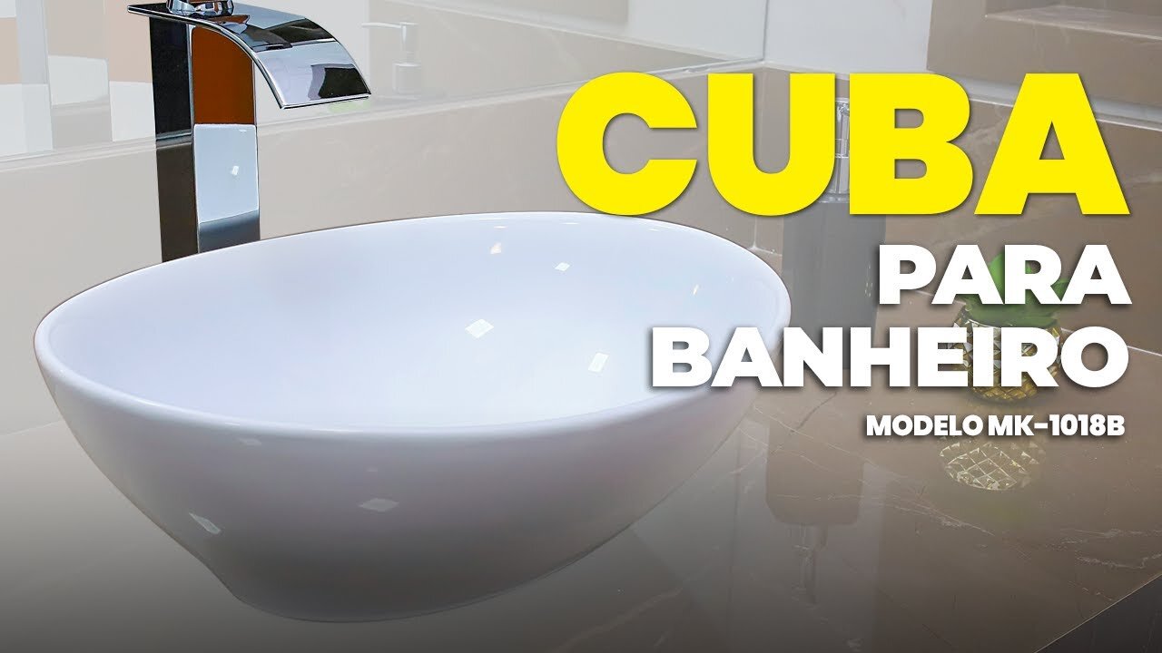 Cuba de Apoio em Cerâmica para Lavabo e Banheiros - Mod.1018B
