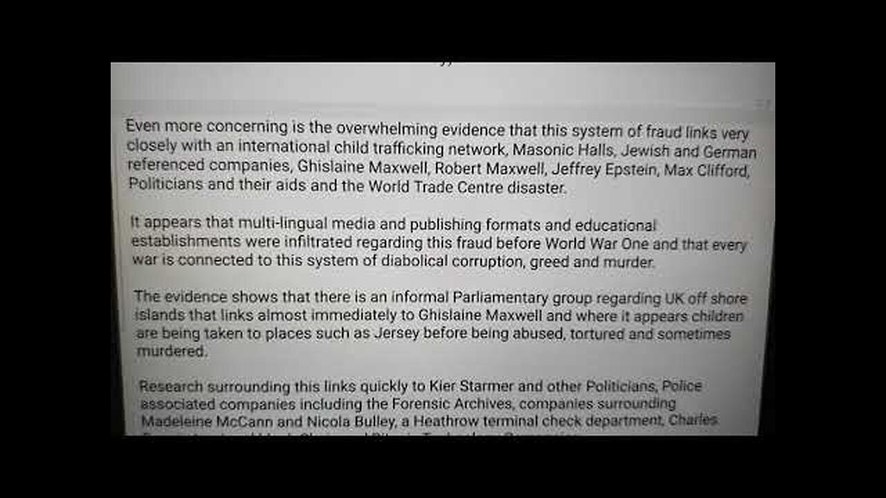 New email to 650 MPs - CRITICAL - Child Protection - FORMER PC GARY WATERMAN: International fraud