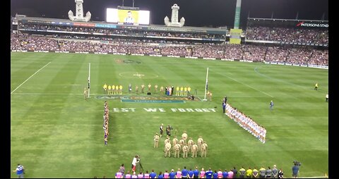 ANZAC Day Opening Ceremony Fremantle Dockers VS North Melbourne Kangaroos