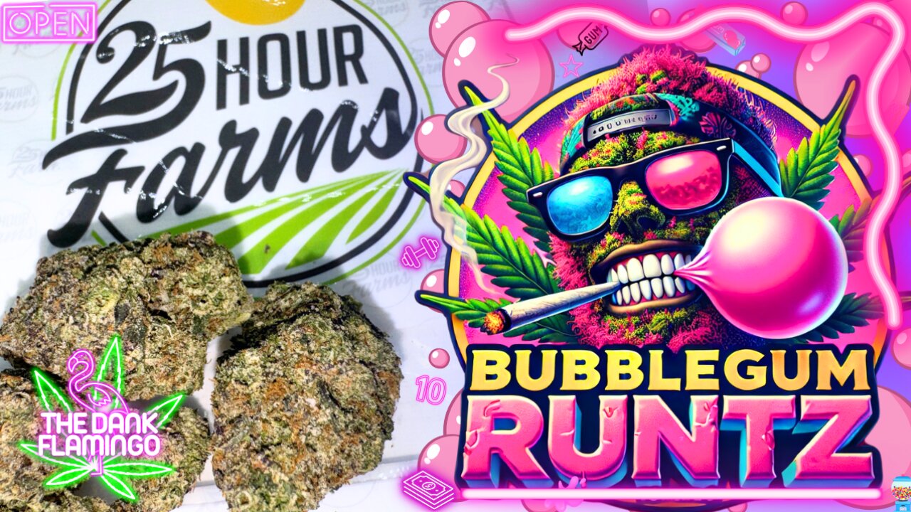 Trying Bubblegum Runtz THCa from 25 Hour Farms! The Dank Flamingo Cannabis Review!!