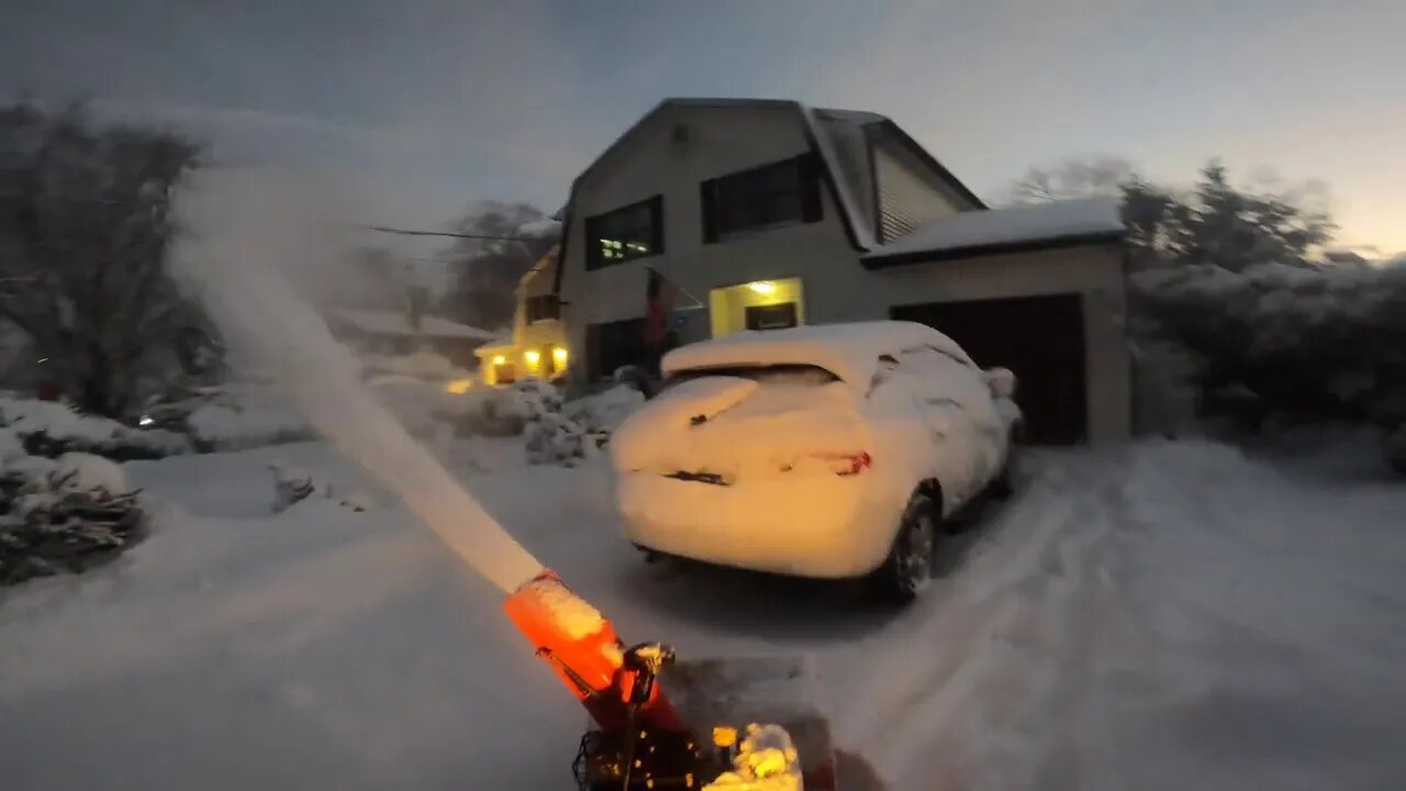 GoPro Hero8 Ariens & Predator 212cc Swap Single Stage Snow Removal Action Video Long Island, NY