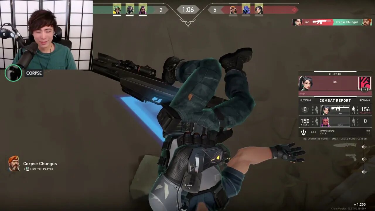 Corpse flick and headshot