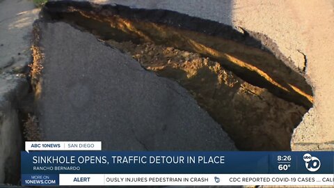 Traffic detour set to fix Rancho Bernardo sinkhole