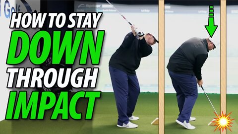 How to Stay Down Through Impact In The Golf Swing