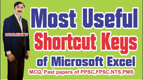 Most UseFul Microsoft Excel Shortcut Keys for competitive exams