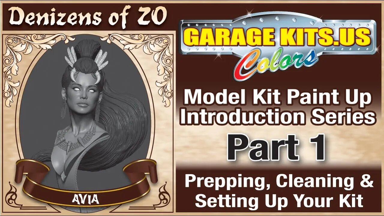 Garage Kits Denizens of Zo Avia Bust Paint Up Series Part 1 - Prepping Your Kit