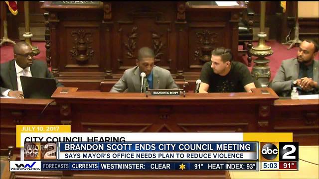 Brandon Scott ends City Council meeting by walking out